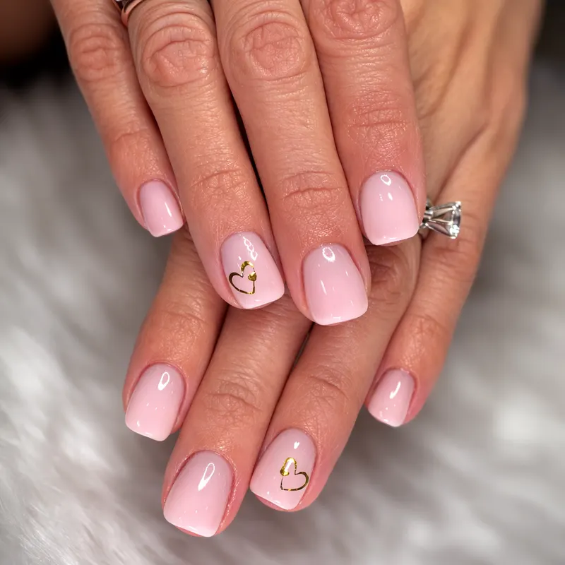 Nail enhancements, builder gel, opaque, foil, micro French by Unlimited Nail Systems in Sugar Land, TX